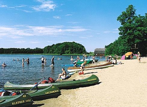 Gruppenbungalow-Waldhaus-Am Ferienpark 米罗 外观 照片